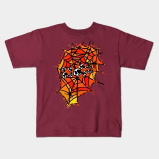 Colorful spider web Kids T-Shirt